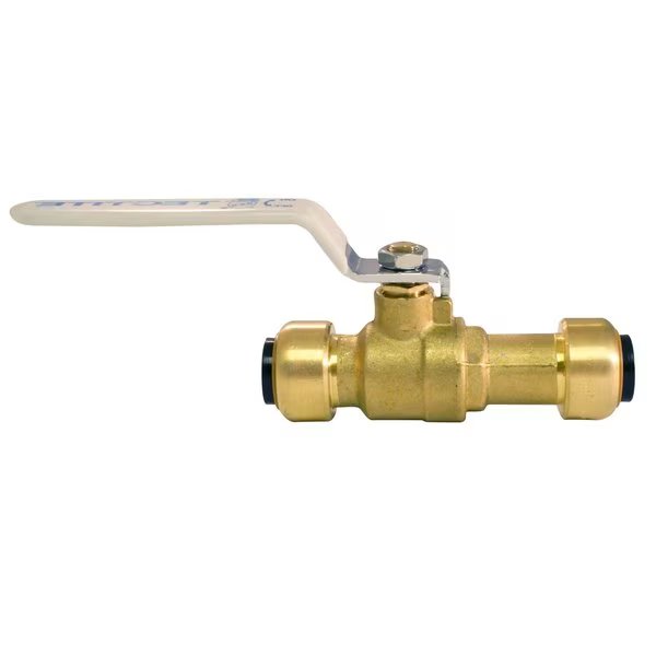 1/2 in. Brass Push-to-Connect Slip Ball Valve, Apollo, Mfr#: FSBBV12SL
